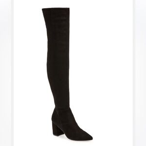Steve Madden Black Over The Knee Pointed Toe Boots Size: 7